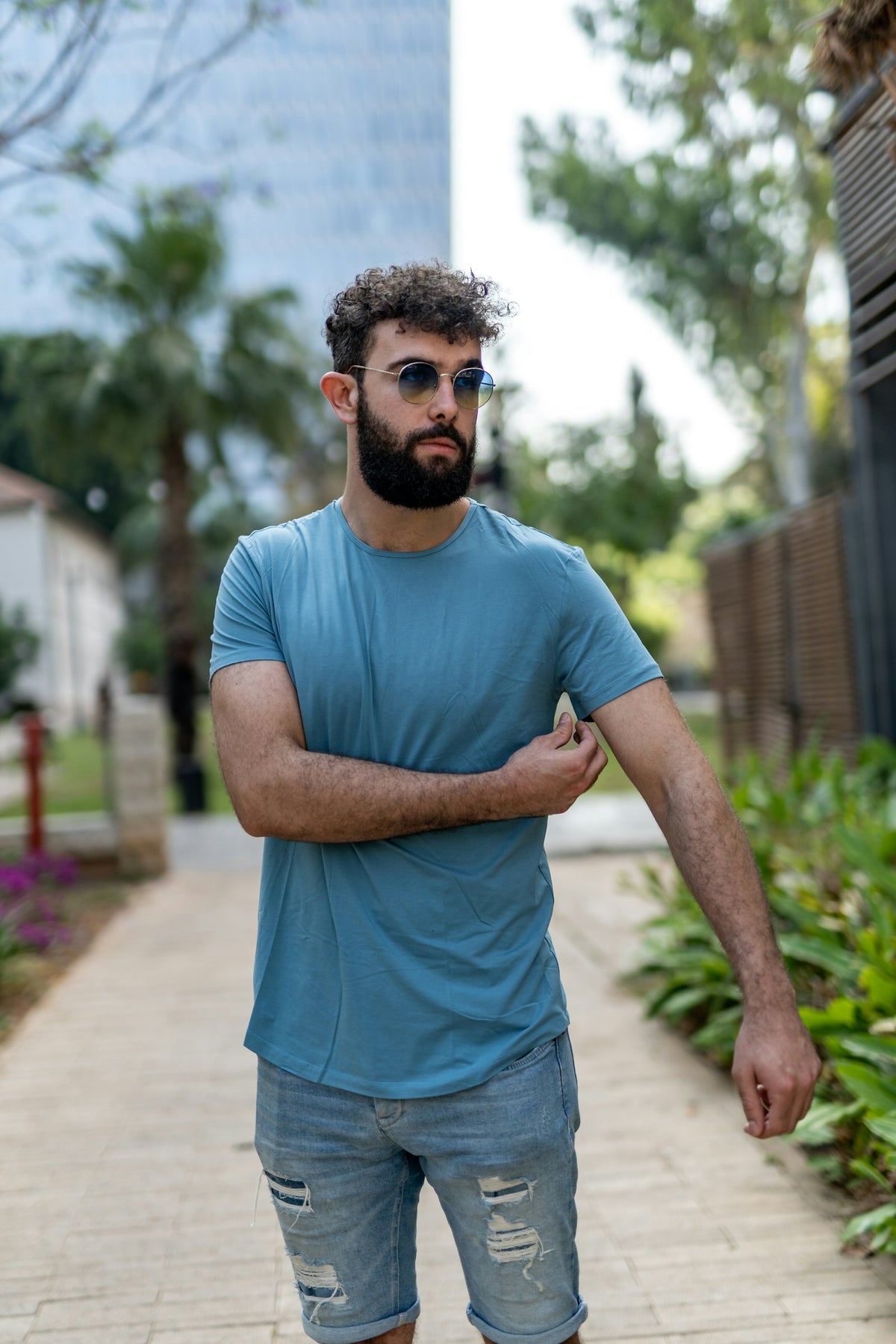 Heavy Tee azzurro · vista 4