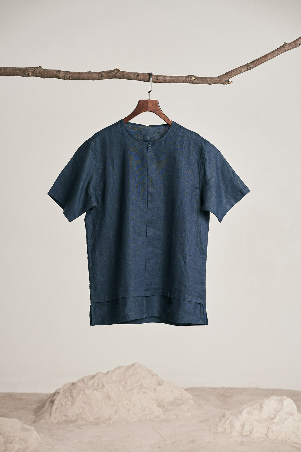 Henley in Lino navy