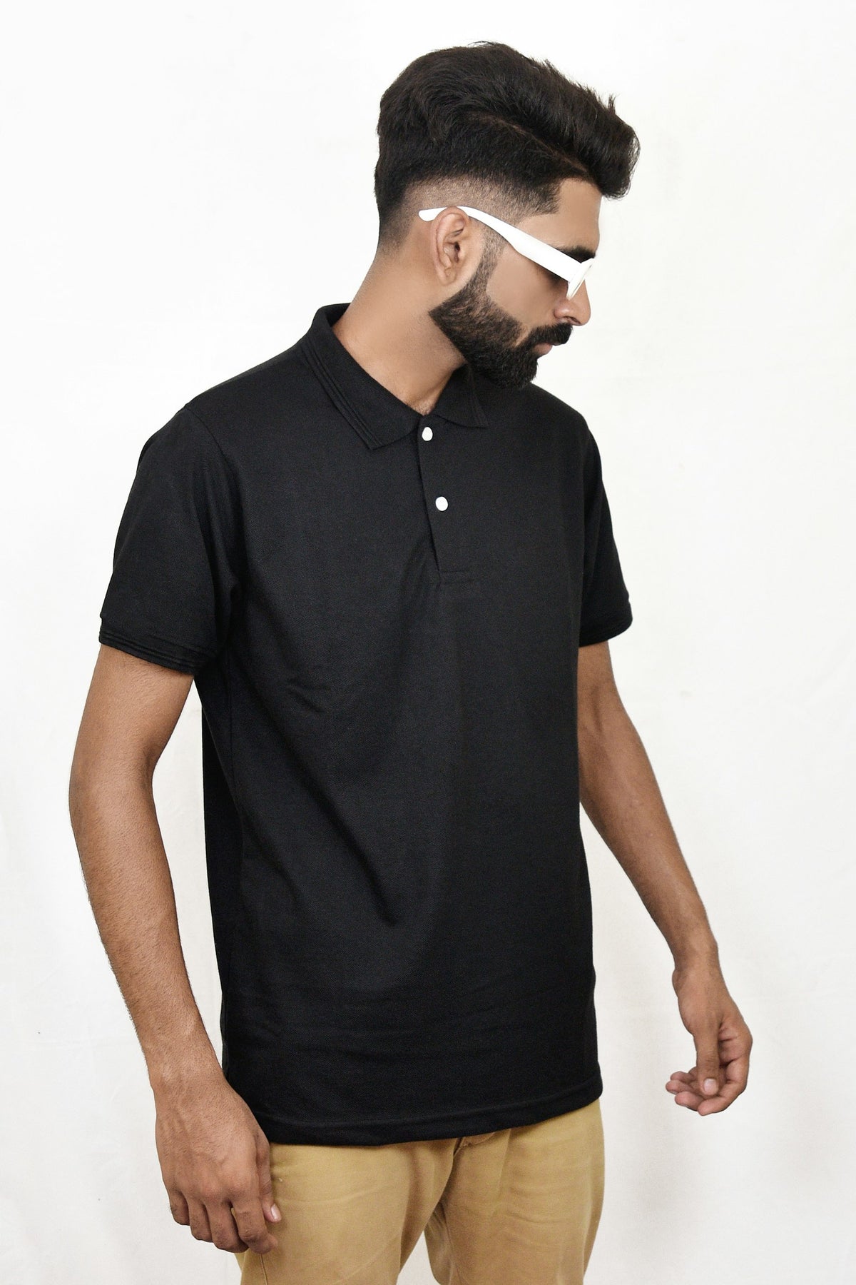 Polo Piqué nero · vista 2