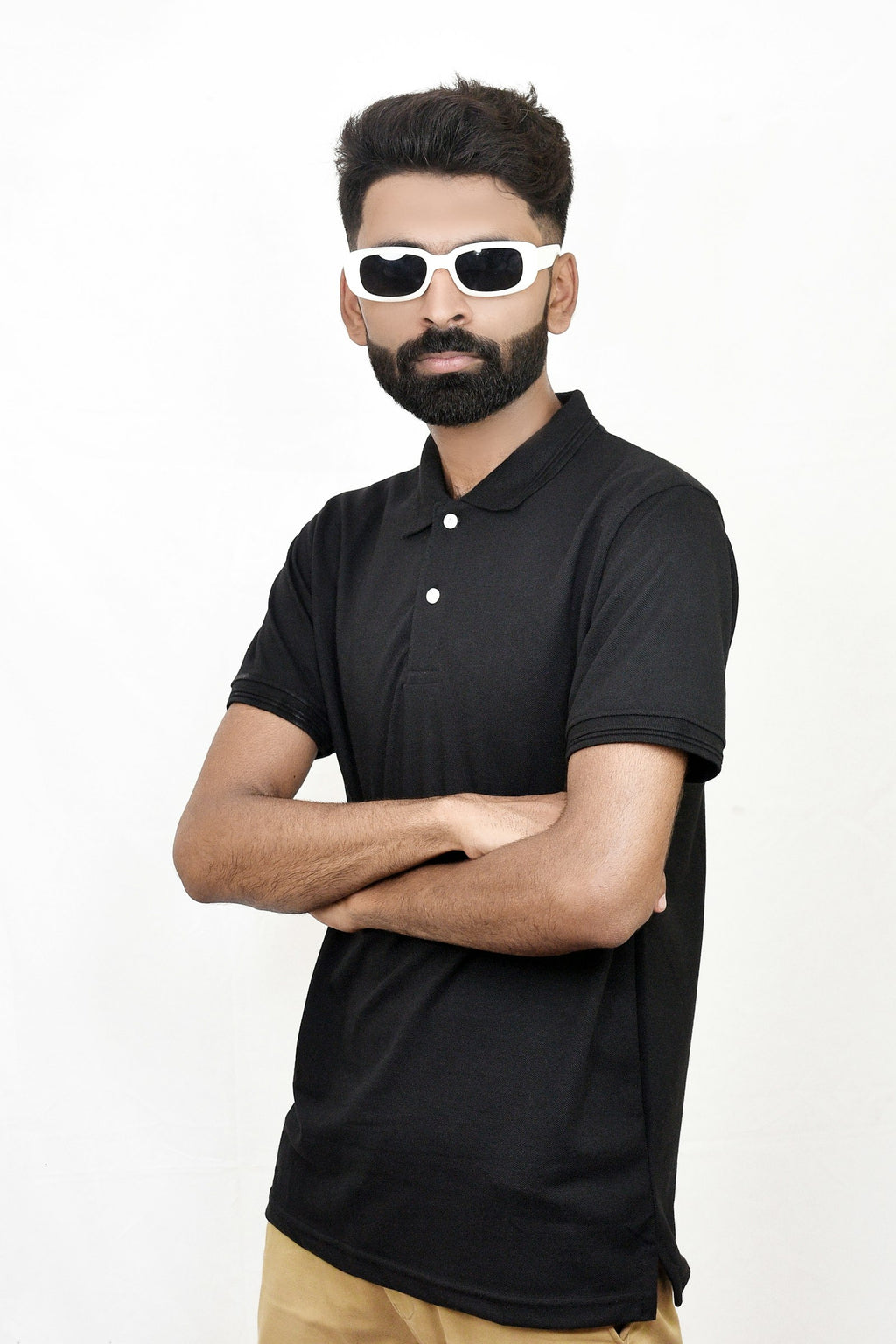 Polo Piqué nero · vista 4