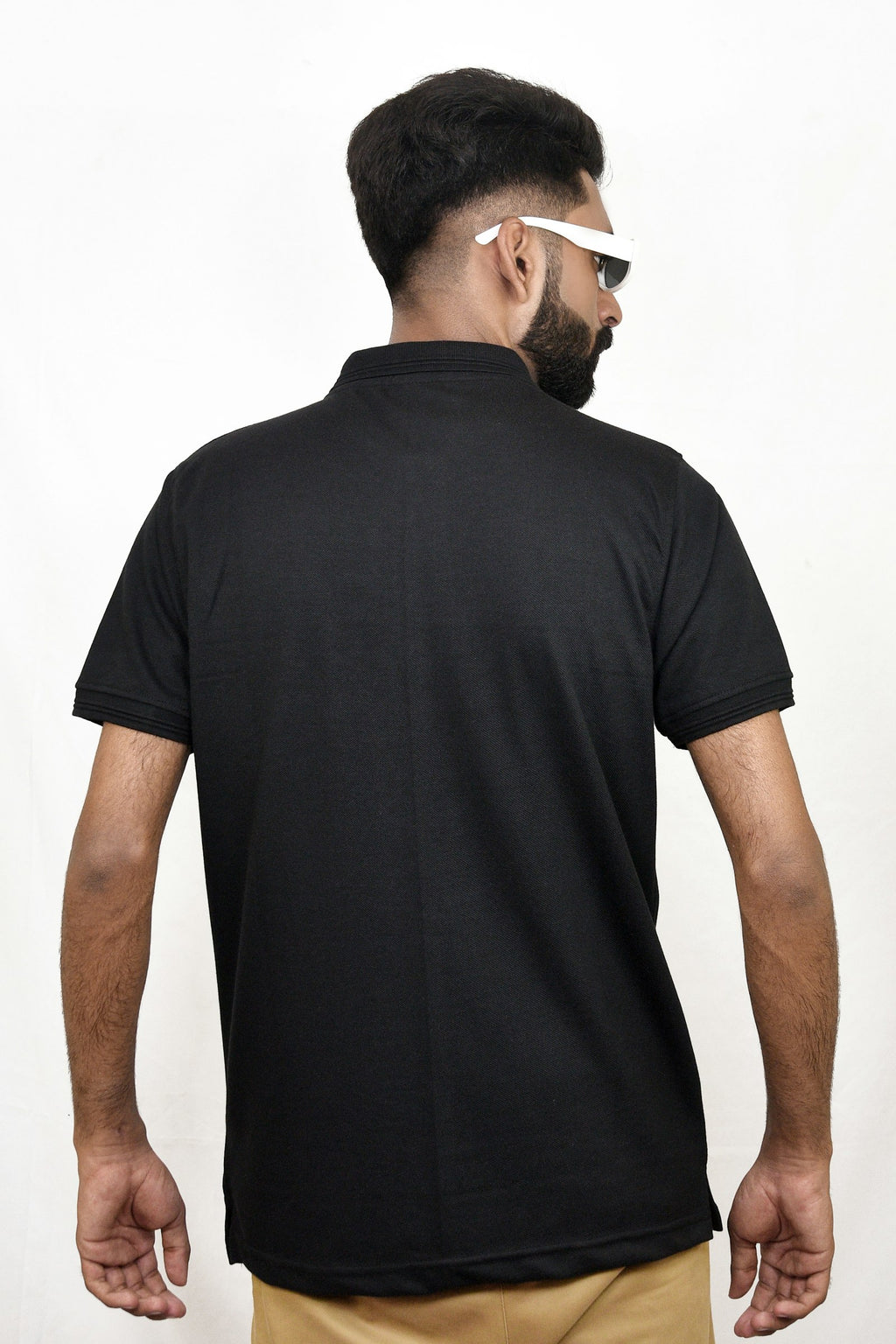 Polo Piqué nero · vista 3
