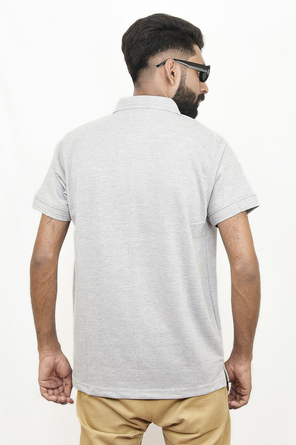 Polo Piqué grigio · vista 2